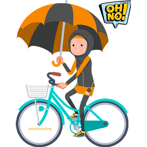 Набор стикеров Muslim Hijab Women Cycling для WhatsApp 20