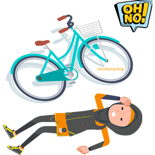 Набор стикеров Muslim Hijab Women Cycling для WhatsApp 21