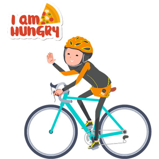 Набор стикеров Muslim Hijab Women Cycling для WhatsApp 23