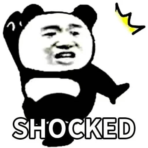 Набор стикеров Panda man для WhatsApp 11