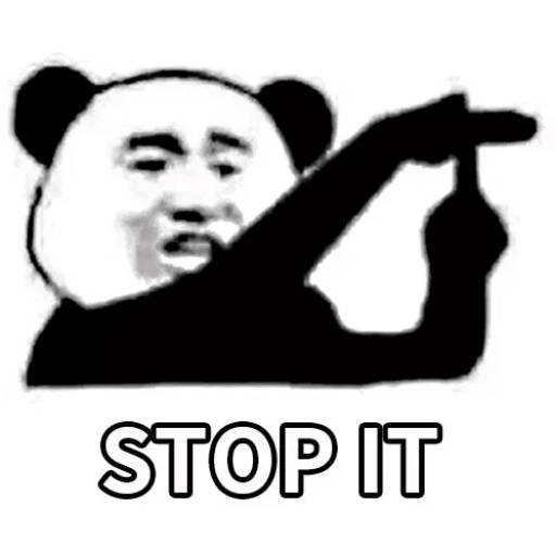 Набор стикеров Panda man для WhatsApp 12