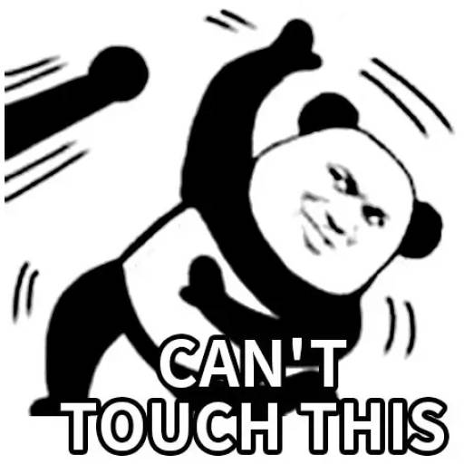 Набор стикеров Panda man для WhatsApp 16