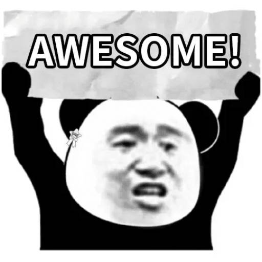 Набор стикеров Panda man для WhatsApp 17