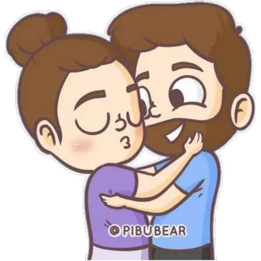 Набор стикеров 🟤💜Pibubear💜🟤 для WhatsApp 21