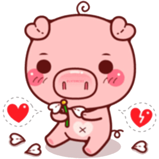 Набор стикеров PINK PIG для WhatsApp 1