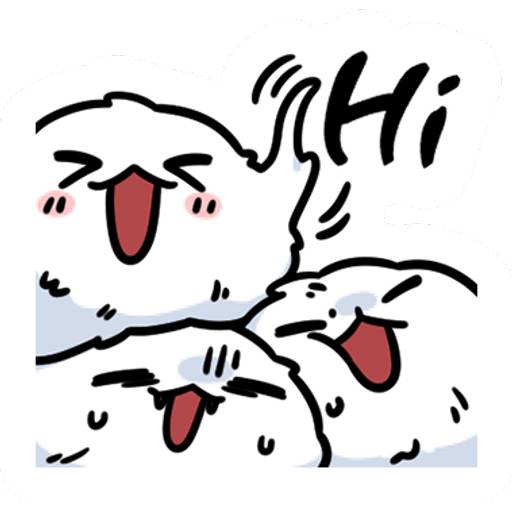 Набор стикеров Popoi is so cute для WhatsApp 13