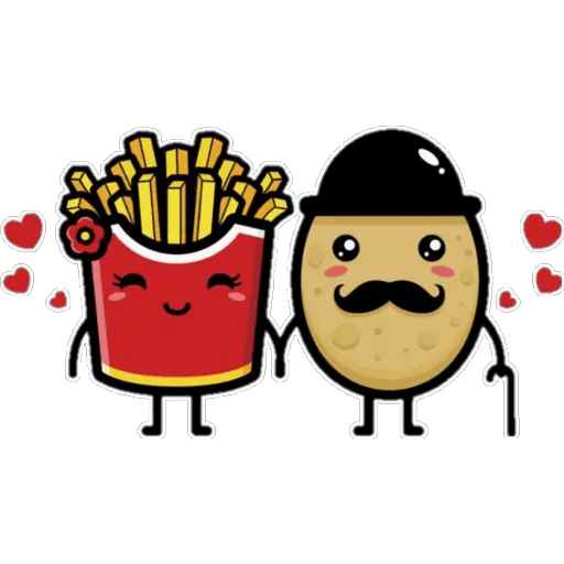 Набор стикеров potato king для WhatsApp 24