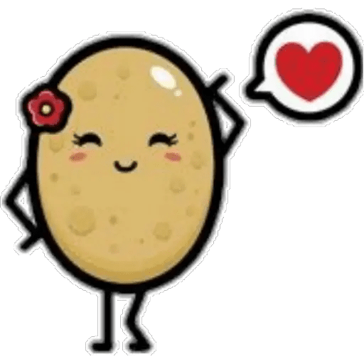 Набор стикеров potato king для WhatsApp 25