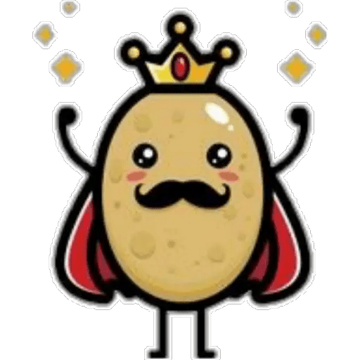 Набор стикеров potato king для WhatsApp 27