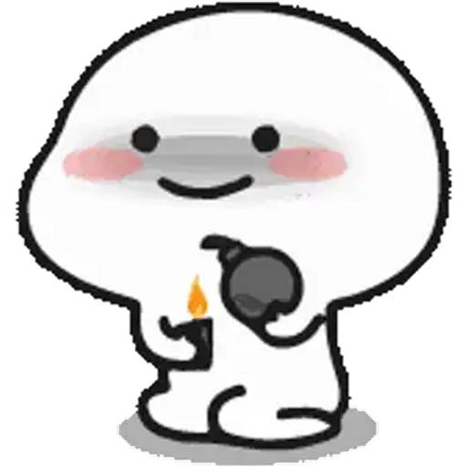 Набор стикеров Quby Set 1 milk для WhatsApp 1