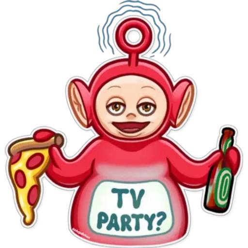 Набор стикеров 💜💚ᴛᴇʟᴇᴛᴜʙʙɪᴇs❤️💛 для WhatsApp 12