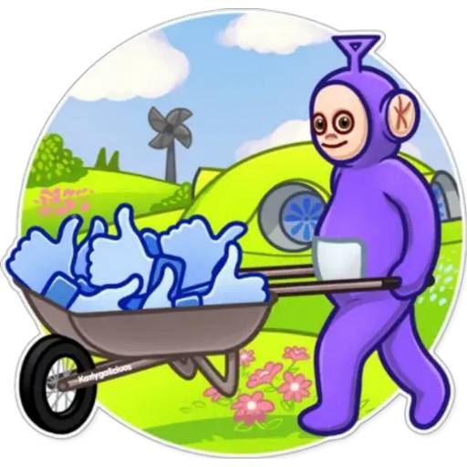 Набор стикеров 💜💚ᴛᴇʟᴇᴛᴜʙʙɪᴇs❤️💛 для WhatsApp 13