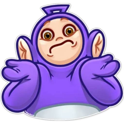 Набор стикеров 💜💚ᴛᴇʟᴇᴛᴜʙʙɪᴇs❤️💛 для WhatsApp 16