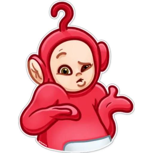 Набор стикеров 💜💚ᴛᴇʟᴇᴛᴜʙʙɪᴇs❤️💛 для WhatsApp 18