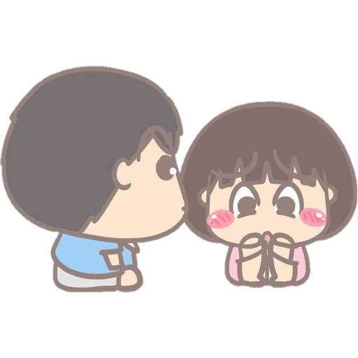 Набор стикеров 大大與小妹3 для WhatsApp 1