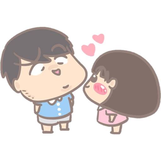 Набор стикеров 大大與小妹3 для WhatsApp 10