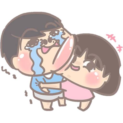 Набор стикеров 大大與小妹3 для WhatsApp 11