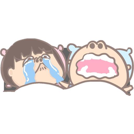 Набор стикеров 大大與小妹3 для WhatsApp 17