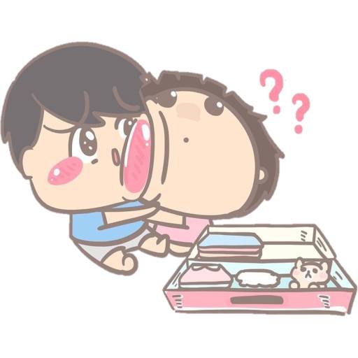 Набор стикеров 大大與小妹3 для WhatsApp 19