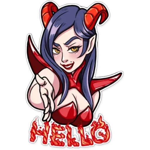 Набор стикеров Bad Girl для WhatsApp 1