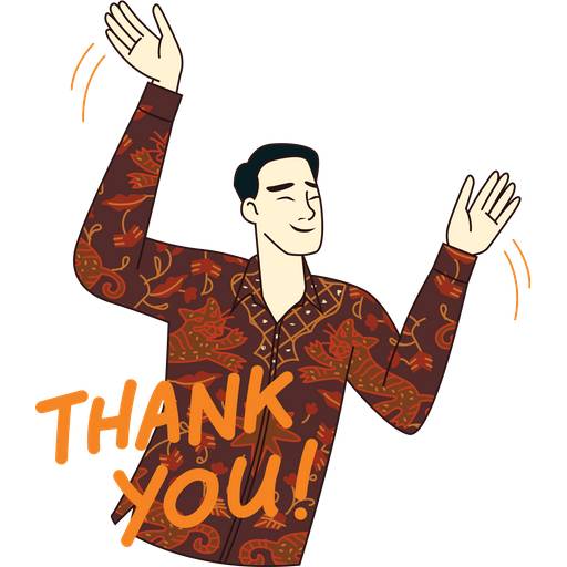 Набор стикеров Batik Kita Dressing in Port Cities для WhatsApp 1