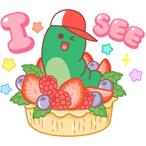 Набор стикеров BROWN & FRIENDS Pastel Food-ENG 2 для WhatsApp 16