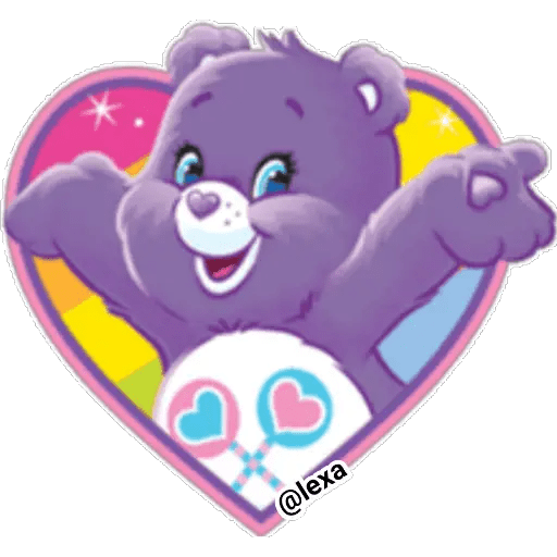 Набор стикеров Care Bears 💗💜💙💚 для WhatsApp 1