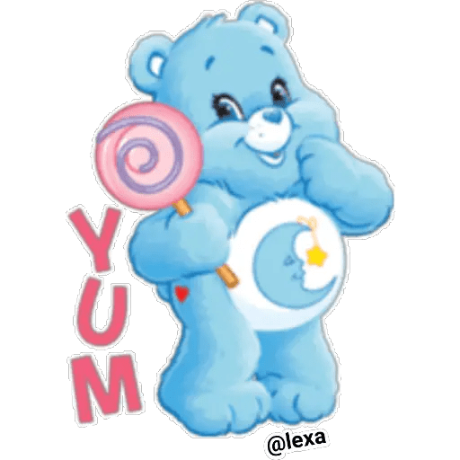 Набор стикеров Care Bears 💗💜💙💚 для WhatsApp 10