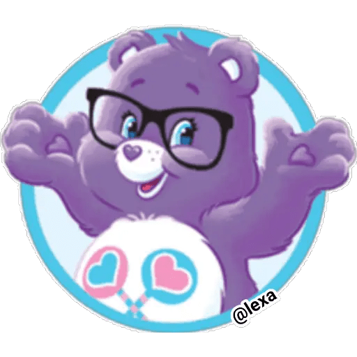 Набор стикеров Care Bears 💗💜💙💚 для WhatsApp 13
