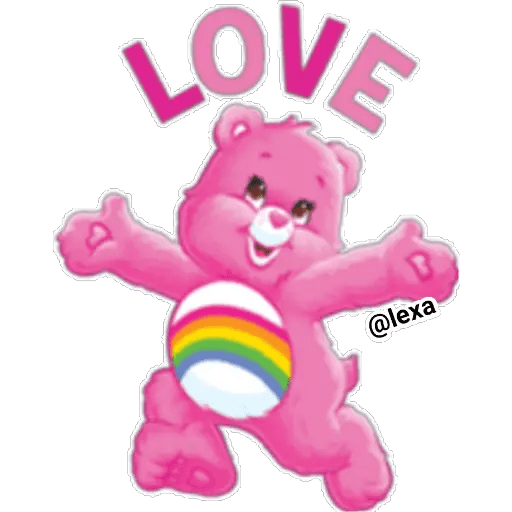 Набор стикеров Care Bears 💗💜💙💚 для WhatsApp 14