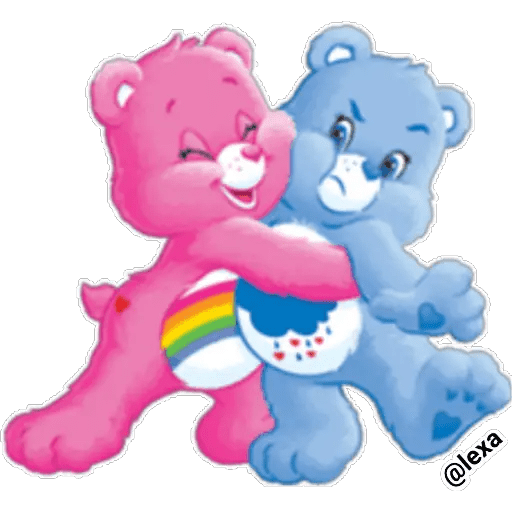 Набор стикеров Care Bears 💗💜💙💚 для WhatsApp 2