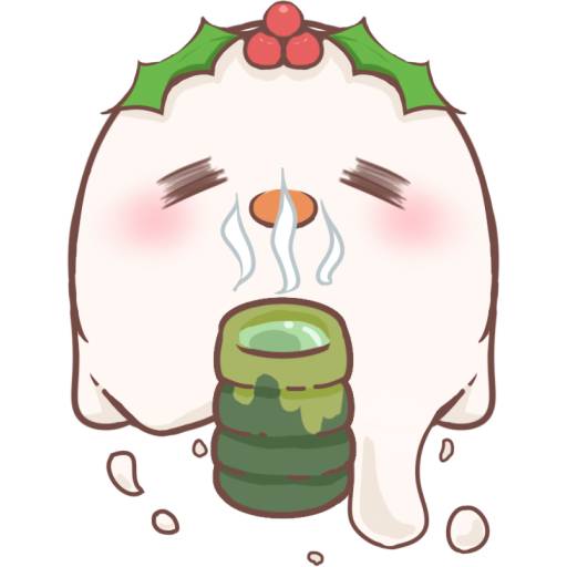 Набор стикеров Christmas mochi для WhatsApp 11