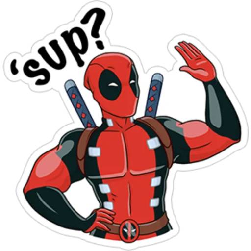 Набор стикеров Deadpool для WhatsApp 1