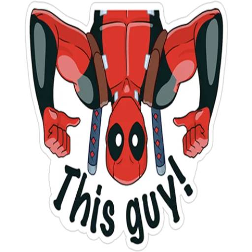 Набор стикеров Deadpool для WhatsApp 24