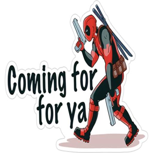 Набор стикеров Deadpool для WhatsApp 28