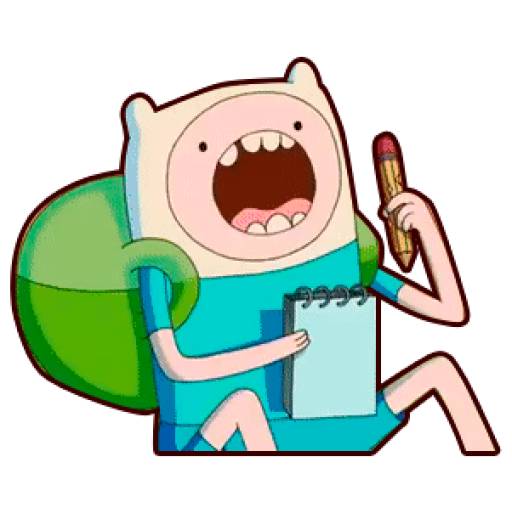 Набор стикеров Finn The Human (Adventure Time) для WhatsApp 1