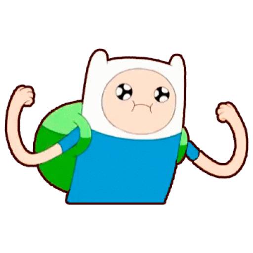 Набор стикеров Finn The Human (Adventure Time) для WhatsApp 12