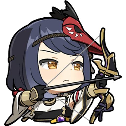 Набор стикеров Genshin Impact Sara для WhatsApp 1