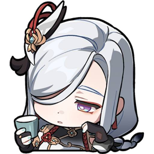 Набор стикеров Genshin impact stickers pack 12 для WhatsApp 3