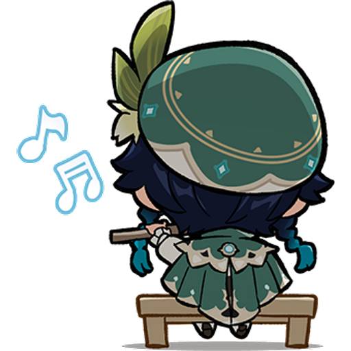 Набор стикеров Genshin impact stickers pack 14 для WhatsApp 11