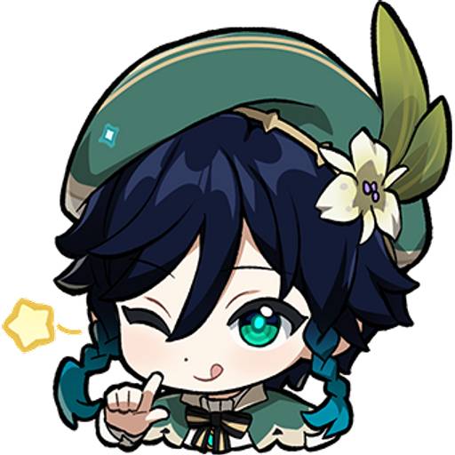 Набор стикеров Genshin impact stickers pack 14 для WhatsApp 12