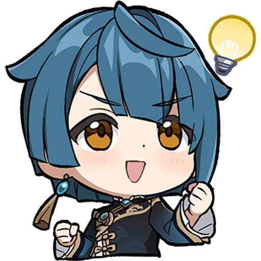 Набор стикеров Genshin impact stickers pack 14 для WhatsApp 13