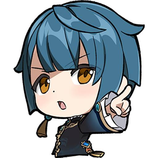 Набор стикеров Genshin impact stickers pack 14 для WhatsApp 16