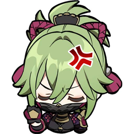 Набор стикеров Genshin impact stickers pack 15 для WhatsApp 10