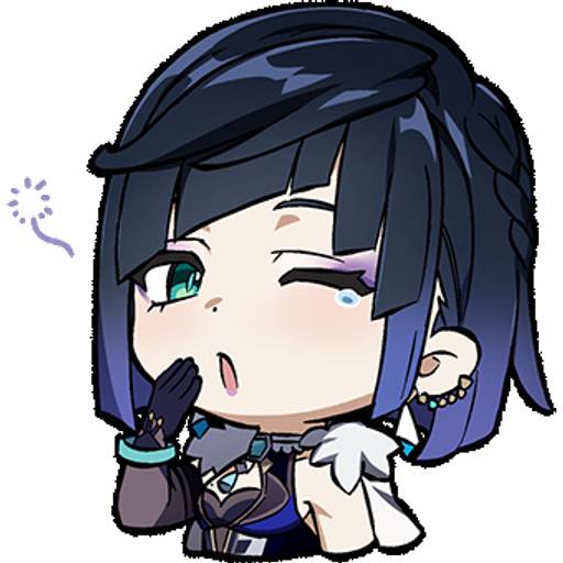 Набор стикеров Genshin impact stickers pack 15 для WhatsApp 4