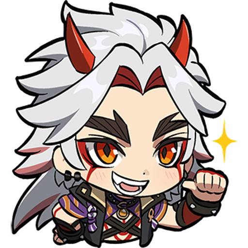 Набор стикеров Genshin impact stickers pack 15 для WhatsApp 5