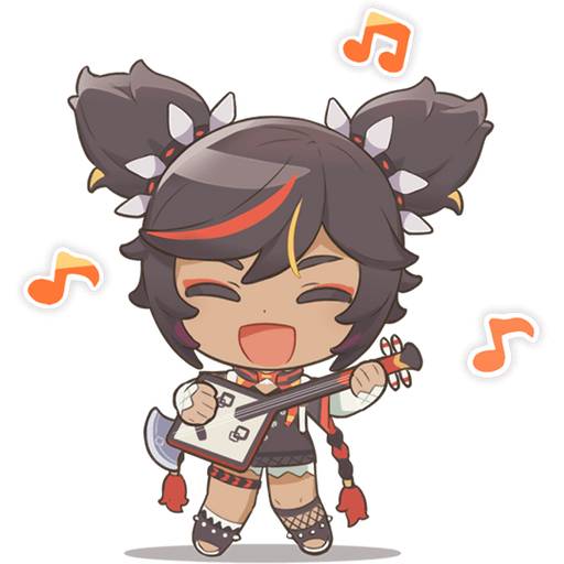 Набор стикеров Genshin Impact Xinyan для WhatsApp 10