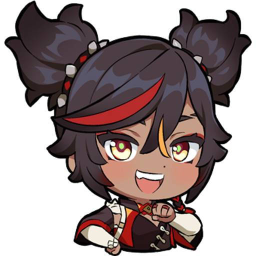 Набор стикеров Genshin Impact Xinyan для WhatsApp 11