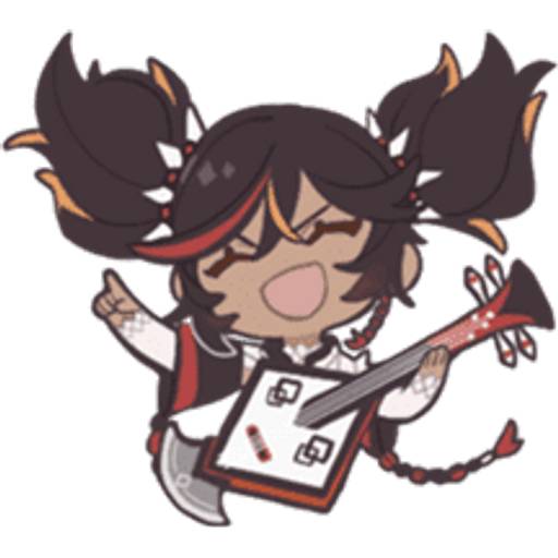 Набор стикеров Genshin Impact Xinyan для WhatsApp 5