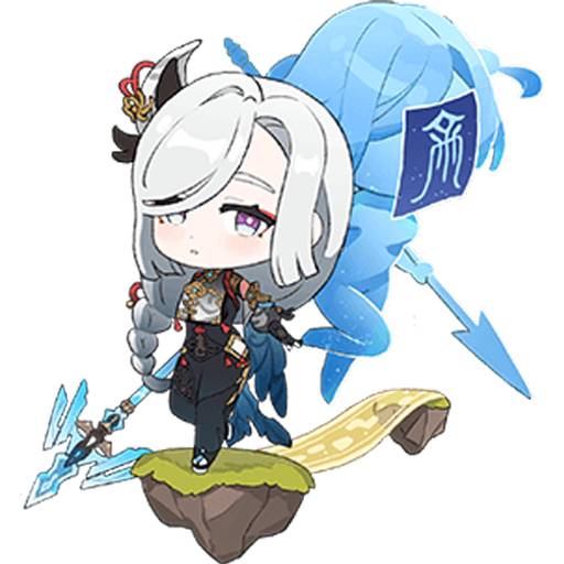 Набор стикеров Genshin Shenhe для WhatsApp 1